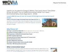 Tablet Screenshot of diminishedvalueautoappraisers.com